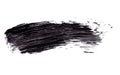 Brush strok of black shade of mascara on white Royalty Free Stock Photo