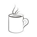Brush Stroke Art - Coffee Mug Royalty Free Stock Photo