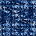 Brush Stroke Geometric Grung Pattern Seamless in Blue Color Background. Gunge Collage Watercolor Texture for Teen and