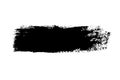 Brush stroke isolated on white background. Black paint brush. Grunge texture stroke line. Art ink dirty design. Border