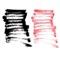 Brush stroke in white and black colorful