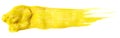 Brush stroke of yellow paint isolated on white background Royalty Free Stock Photo