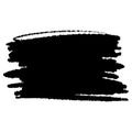 brush strokes, brushes, lines, black paint, grunge. hand drawn graphic element isolated on white background. vector illustration Royalty Free Stock Photo