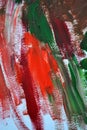 Brush strokes multicolored oil paint