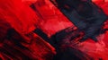 Brush strokes of red and black paint on a grunge background, Generative AI illustrations Royalty Free Stock Photo