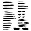 Brush strokes set abstract vector illustration Royalty Free Stock Photo