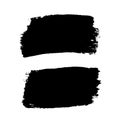 Brush strokes set, isolated white background. Black paint brush. Grunge texture stroke line. Art ink dirty design Royalty Free Stock Photo