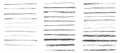 Brush strokes vector set. Crayon and chalk underline hand drawn marks. Pen and pencil sketch scribbles. Charcoal texture Royalty Free Stock Photo