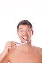 Brush teeth man Royalty Free Stock Photo