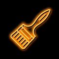 brush tool neon glow icon illustration