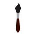 Brush tool paint vector icon illustration work art equipment. Art brush tool handle drawing supply artistic tool. Paintbrush draw