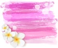 Brushed backgrounds with flowers. Pink colored.