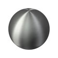 Brushed metal shiny silver sphere