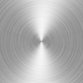 Brushed metal: steel or aluminum circular texture background Royalty Free Stock Photo