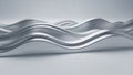 Brushed Metal Waves Abstract Background With Subtle Reflections And Soft Lighting silver Royalty Free Stock Photo