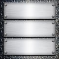 Brushed steel plate Royalty Free Stock Photo