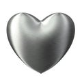 Brushed steel strong love heart