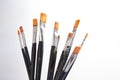 Brushes background on white Royalty Free Stock Photo