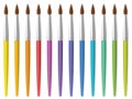 Brushes Rainbow Colored Paint Set