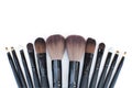 Brushes set for professional makeup artist Royalty Free Stock Photo