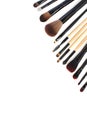 Brushes set for professional makeup artist Royalty Free Stock Photo