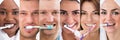 Brushing Teeth Collage