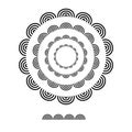 Brushs patterns in a circle line black shape design vector graphic round frames with fully editable stroke width