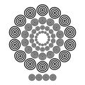 Brushs patterns in a circle line black shape design vector graphic round frames with fully editable stroke width