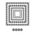Brushs patterns in a square line black shape design vector graphic frames with fully editable stroke width