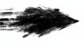 Brushstroke Arrow Abstract Black Ink on White Canvas, Textured and Expressive Movement Royalty Free Stock Photo