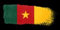 Brushstroke Flag Cameroon