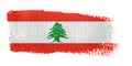 Brushstroke Flag Lebanon