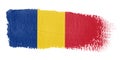 Brushstroke Flag Romania