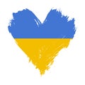 Brushstroke painted flag of Ukraine Royalty Free Stock Photo