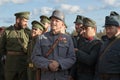 Brusilovsky breakthrough, the historic festival the First world war in Moscow,rehearsal, October 1, 2016. Soldiers of