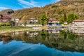 Brusimpiano, is a small village located on the shore of lake Lugano-Ceresio in province of Varese, Italy Royalty Free Stock Photo