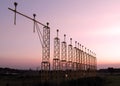 Brussels airport sunset