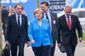 Angela Merkel, Chancellor of Germany, during arrival to NATO SUMMIT 2018 Royalty Free Stock Photo