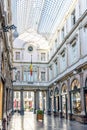 Entrance of the King`s gallery in the Saint-Hubert Royal Galleries in Brussels, Belgium Royalty Free Stock Photo