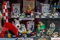 Brussels, Belgium - April 17 : Memorabilia of Tintin, Asterix and Obelix the cartoon character popularised by Herge comics