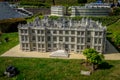 BRUSSELS, BELGIUM - 17 April 2017: Miniatures at the park Mini-Europe - reproduction of the the Longleat house in Longleat, UK