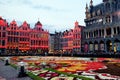 Flower Carpet show at the Grand Place in Brussels, Belgium Royalty Free Stock Photo