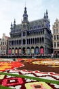 Flower Carpet show at the Grand Place in Brussels, Belgium Royalty Free Stock Photo
