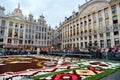 Flower Carpet show at the Grand Place in Brussels, Belgium Royalty Free Stock Photo