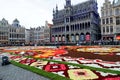 Flower Carpet show at the Grand Place in Brussels, Belgium Royalty Free Stock Photo