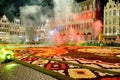 Flower Carpet show at the Grand Place in Brussels, Belgium Royalty Free Stock Photo