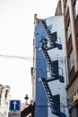 Graffiti with Tintin and Captain Haddock in Brussels, Belgium