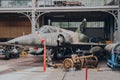 The Lockheed F-104 Starfighter supersonic aircraft in The Royal Museum of the Armed Forces and Military History in Brussels,