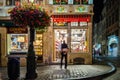 Night view of the beautiful Grand Place, the central square of Brussels, Royalty Free Stock Photo