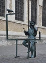 Pieter Bruegel the Elder bronze statue in Brussels, Belgium